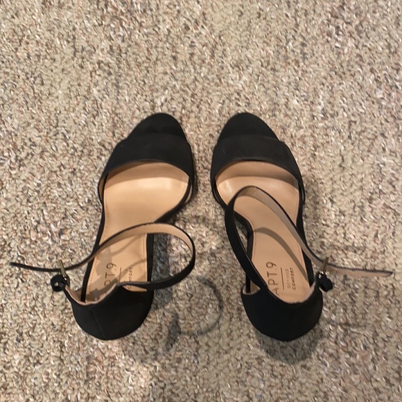 Black Peep Toe Stilettos - Picture 3 of 5